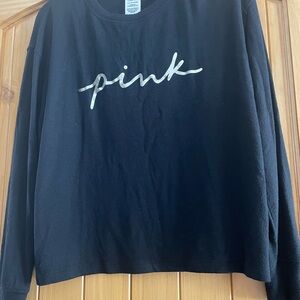 PINK Victoria's Secret Black Long Sleeve Top